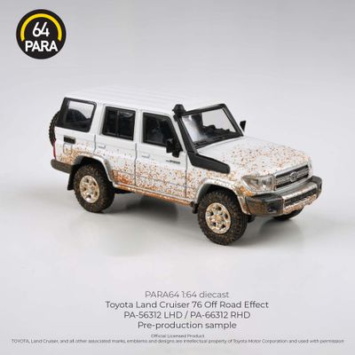 1:64 Para64 - 2014 Toyota Land Cruiser LC 76 Off Road Effect, white LHD 1:64 Para64 - 2014 Toyota Land Cruiser LC 76 Off Road Effect, white LHD
