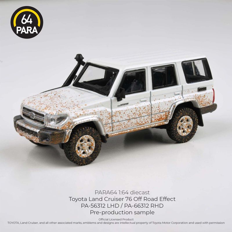 1:64 Para64 - 2014 Toyota Land Cruiser LC 76 Off Road Effect, white RHD 1:64 Para64 - 2014 Toyota Land Cruiser LC 76 Off Road Effect, white RHD