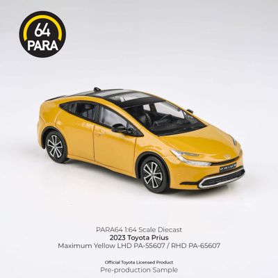 1:64 Para64 - 2023 Toyota Prius Maximum, yellow/karashi LHD 1:64 Para64 - 2023 Toyota Prius Maximum, yellow/karashi LHD