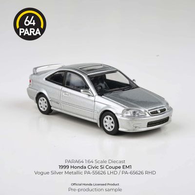 1:64 Para64 - 1999 Honda Civic EM1, vogue silver metallic LHD 1:64 Para64 - 1999 Honda Civic EM1, vogue silver metallic LHD