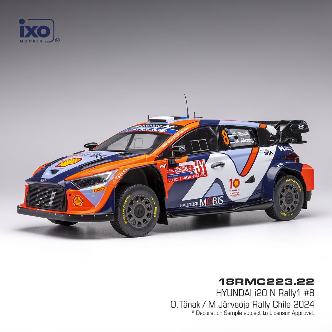 1:18 Ixo - Hyundai i20 N Rally1 Rally #8 Rally Chile O.Tänak M.Järveoja