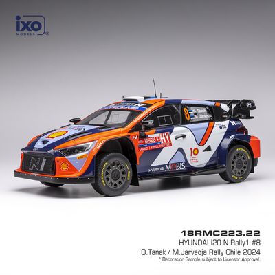 1:18 Ixo - Hyundai i20 N Rally1 Rally #8 Rally Chile O.Tänak M.Järveoja 1:18 Ixo - Hyundai i20 N Rally1 Rally #8 Rally Chile O.Tänak M.Järveoja