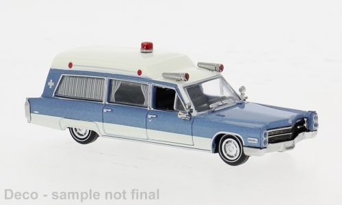 1:87 Brekina - Cadillac Miller Meteor Ambulance, weiss/blau 1:87 Brekina - Cadillac Miller Meteor Ambulance, weiss/blau