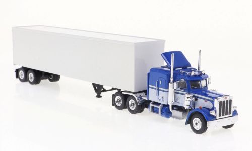 1:87 Brekina - Peterbilt 359 Koffer-SZ, blau/weiss, 1973 1:87 Brekina - Peterbilt 359 Koffer-SZ, blau/weiss, 1973