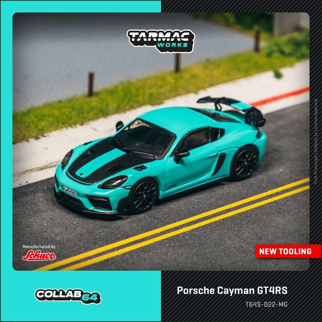 1:64 Tarmac - Porsche Cayman GT4RS, mint green