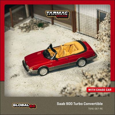 1:64 Tarmac - Saab 900 Turbo Convertible, red 1:64 Tarmac - Saab 900 Turbo Convertible, red