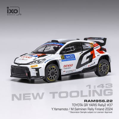 1:43 Ixo - Toyota GR Yaris Rally2 #37 Rally WM Rally Finland Y.Yamamoto M.Salminen 1:43 Ixo - Toyota GR Yaris Rally2 #37 Rally WM Rally Finland Y.Yamamoto M.Salminen