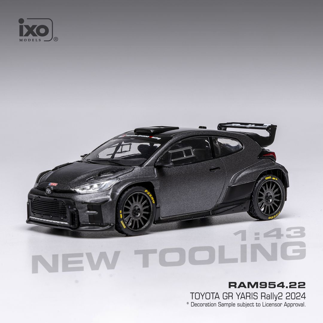 1:43 Ixo - Toyota GR Yaris Rally2 grau (Matt)