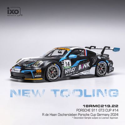 1:18 Ixo - Porsche 911 GT3 Cup #14 Porsche Cup Oschersleben R.de Haan 1:18 Ixo - Porsche 911 GT3 Cup #14 Porsche Cup Oschersleben R.de Haan