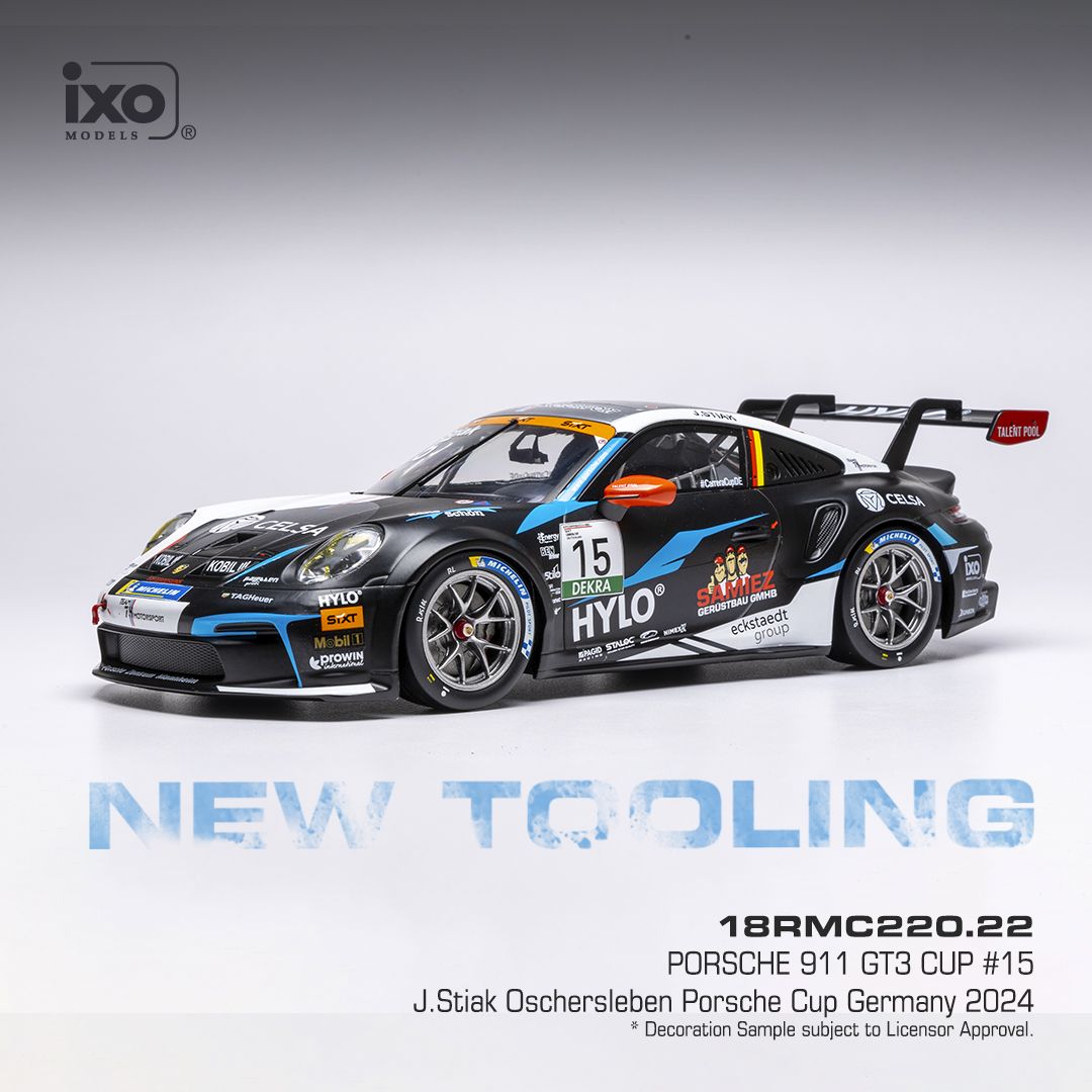 1:18 Ixo - Porsche 911 GT3 Cup #15 Porsche Cup Oschersleben J.Stiak