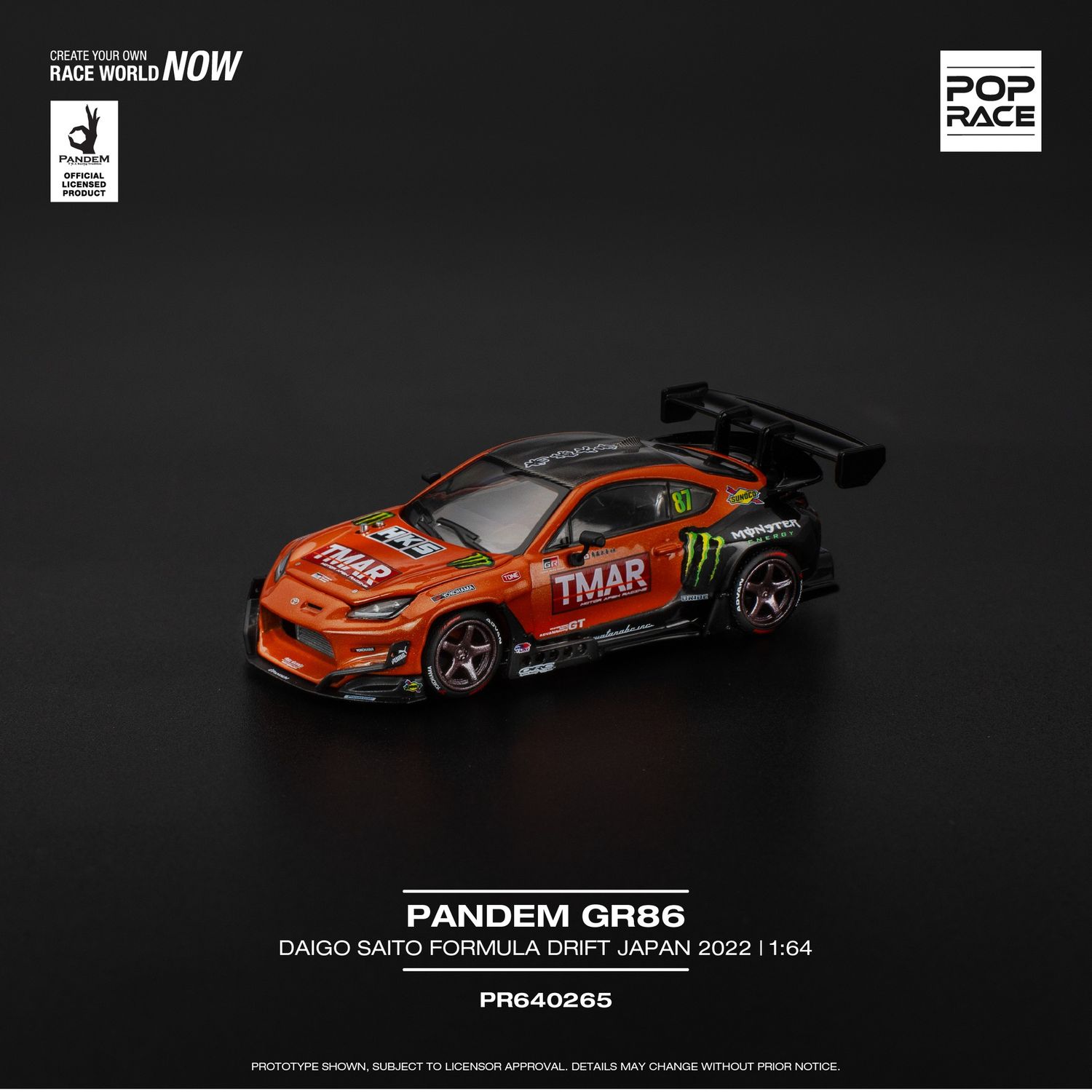 1:64 Pop Race Limited - 2022 Pandem GR 86 Daigo Saito FDJ