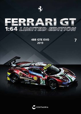 1:64 Centauria (Ixo) - Ferrari 488 GTE Evo 3.9L Turbo V8 Team AF Corse #51 Winner Class LMGTE Pro 24h le Lans 2019 J. Calado - A. Pier Guidi - D. Serra *Mit Vitrine* 1:64 Centauria (Ixo) - Ferrari 488 GTE Evo 3.9L Turbo V8 Team AF Corse #51 Winner Class LMGTE Pro 24h le Lans 2019 J. Calado - A. Pier Guidi - D. Serra *Mit Vitrine*