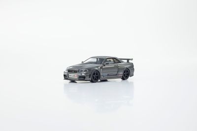 1:64 Kyosho - 2000 Nissan Skyline GT-R (BNR34) CNR Version Grey Metallic *With Light System* 1:64 Kyosho - 2000 Nissan Skyline GT-R (BNR34) CNR Version Grey Metallic *With Light System*