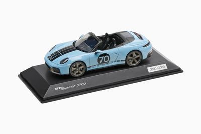 1:43 Porsche Dealer - Porsche 911 992 Cabrio Spirit 70 2025 Meisen Blue 1:43 Porsche Dealer - Porsche 911 992 Cabrio Spirit 70 2025 Meisen Blue