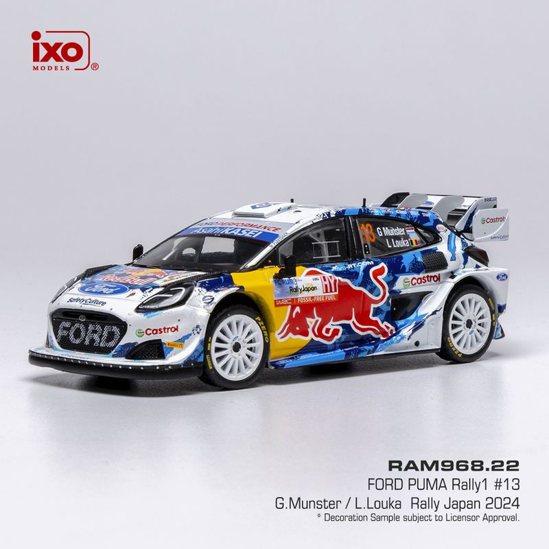 1:43 Ixo - Ford Puma Rally1 #13 Rally Japan G.Munster L.Louka 1:43 Ixo - Ford Puma Rally1 #13 Rally Japan G.Munster L.Louka