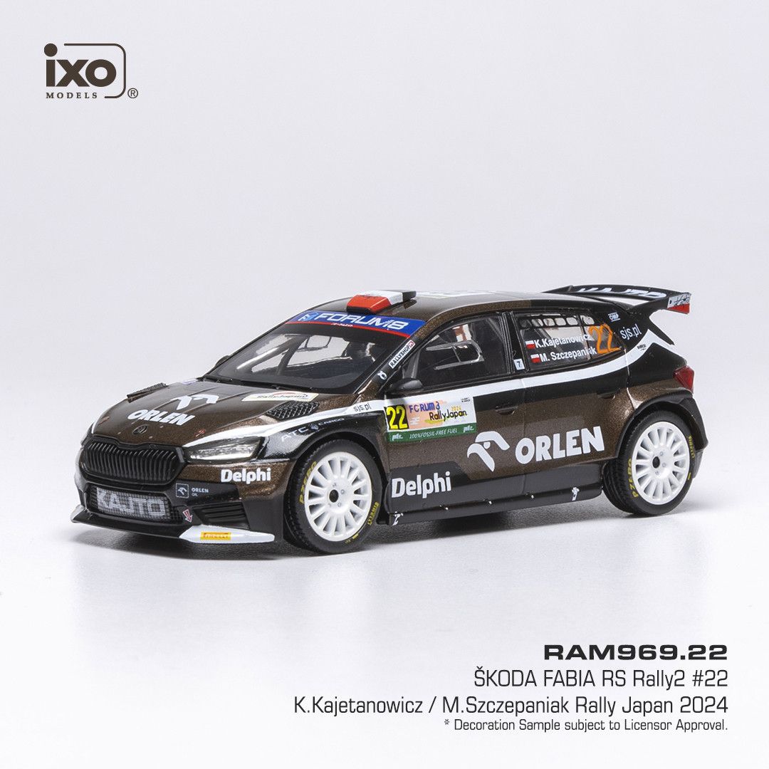 1:43 Ixo - Skoda Fabia Rally2 #22 Rally Japan K.Kajetanowicz M.Szczepaniak