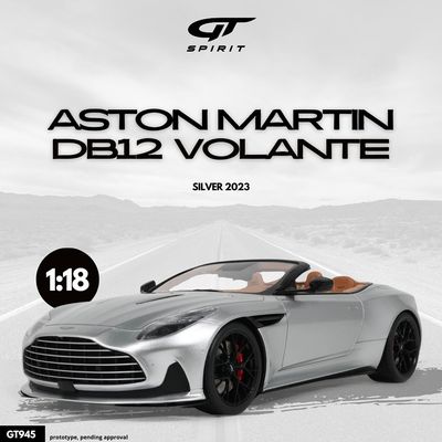 1:18 GT Spirit - 2023 Aston Martin DB12 Volante Cabrio Silver 1:18 GT Spirit - 2023 Aston Martin DB12 Volante Cabrio Silver