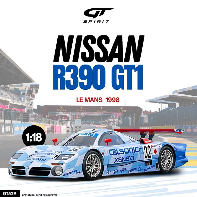 1:18 GT Spirit - Nissan R390 GT1 #32 24h Le mans 1998 1:18 GT Spirit - Nissan R390 GT1 #32 24h Le mans 1998