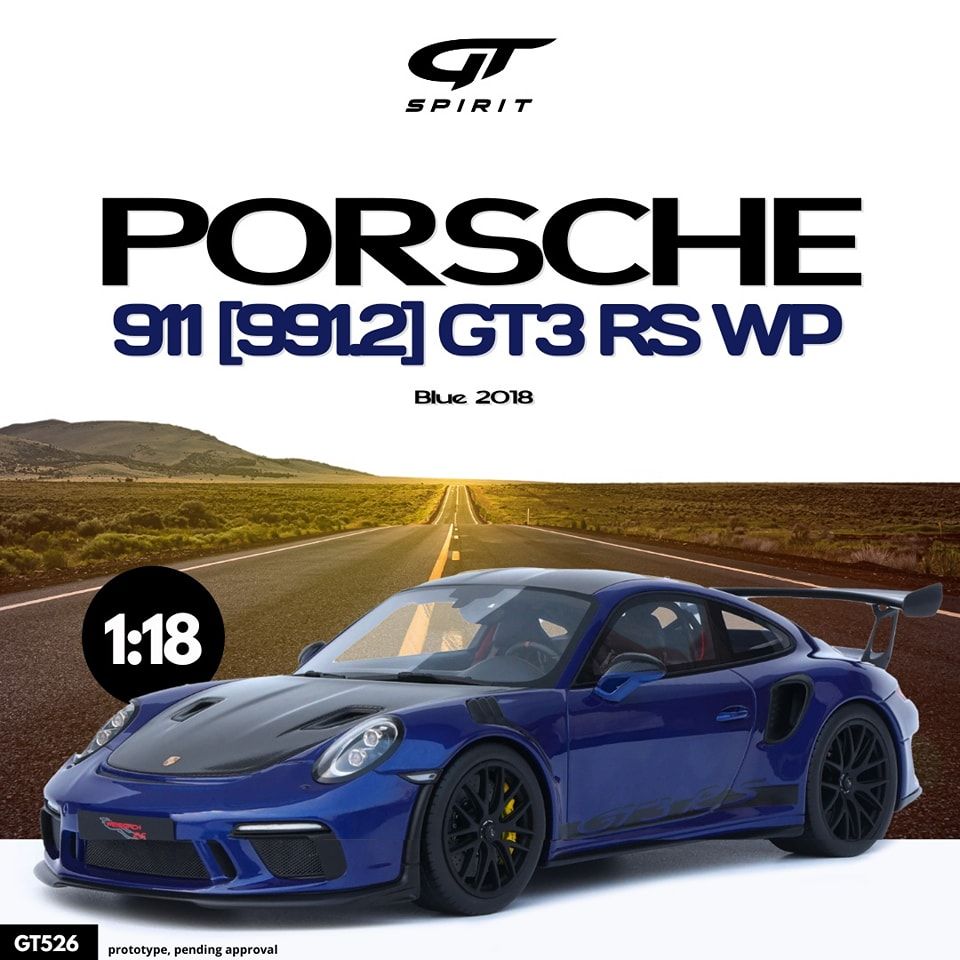 1:18 GT Spirit - 2018 Porsche 911 (991.2) GT3 RS Weisach Package Blue