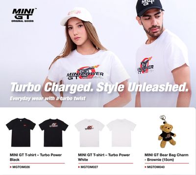 Mini GT Merchandise - T-shirt - Turbo Power, white *M* Mini GT Merchandise - T-shirt - Turbo Power, white *M*