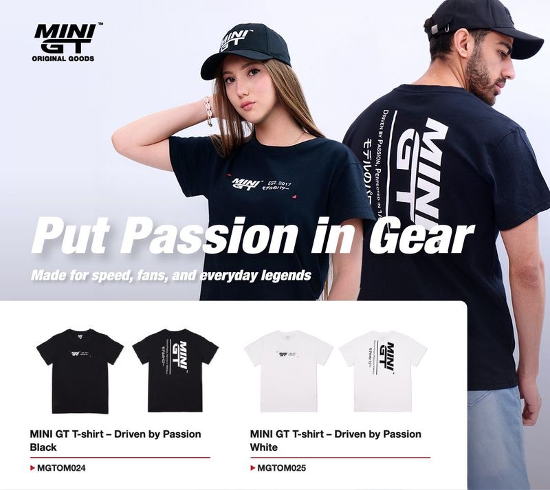 Mini GT Merchandise - T-shirt - Driven by Passion, black *XXL* Mini GT Merchandise - T-shirt - Driven by Passion, black *XXL*