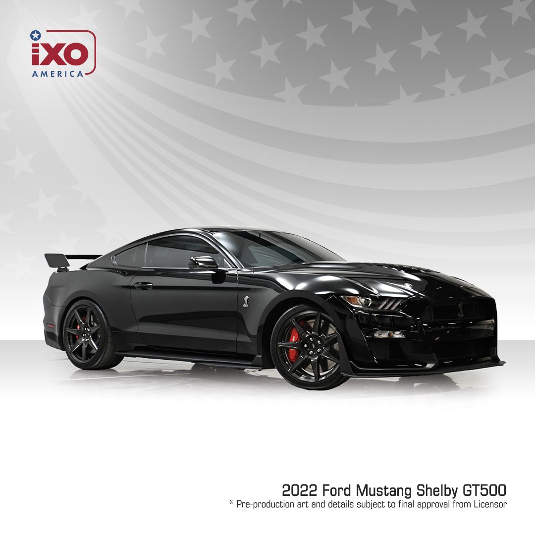 1:18 Ixo USA - 2022 Ford Mustang Shelby GT500, shadow black