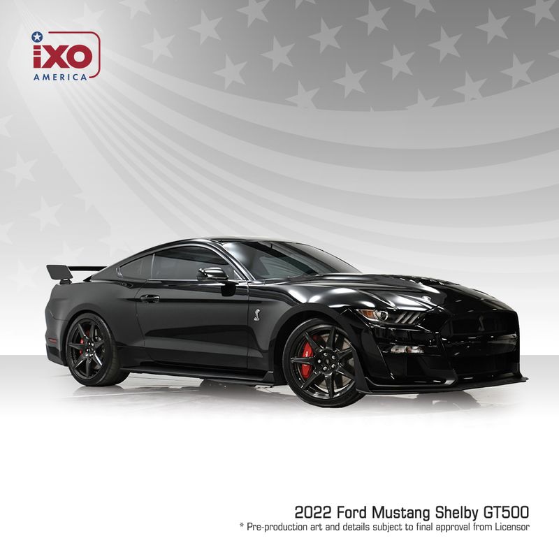 1:18 Ixo USA - 2022 Ford Mustang Shelby GT500, shadow black 1:18 Ixo USA - 2022 Ford Mustang Shelby GT500, shadow black