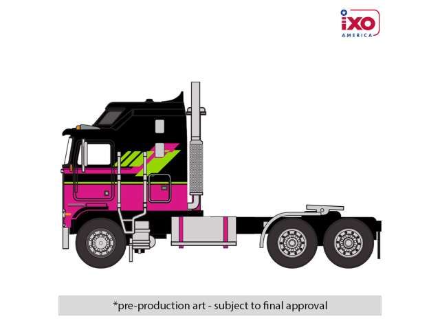 1:64 Ixo USA - 1976 Kenworth K100 Aerodyne, black/pink 1:64 Ixo USA - 1976 Kenworth K100 Aerodyne, black/pink