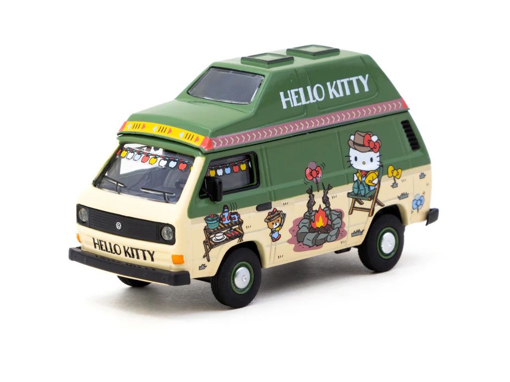 1:64 Tarmac - Volkswagen T3 Van *Hello Kitty Camping* Made by Schuco