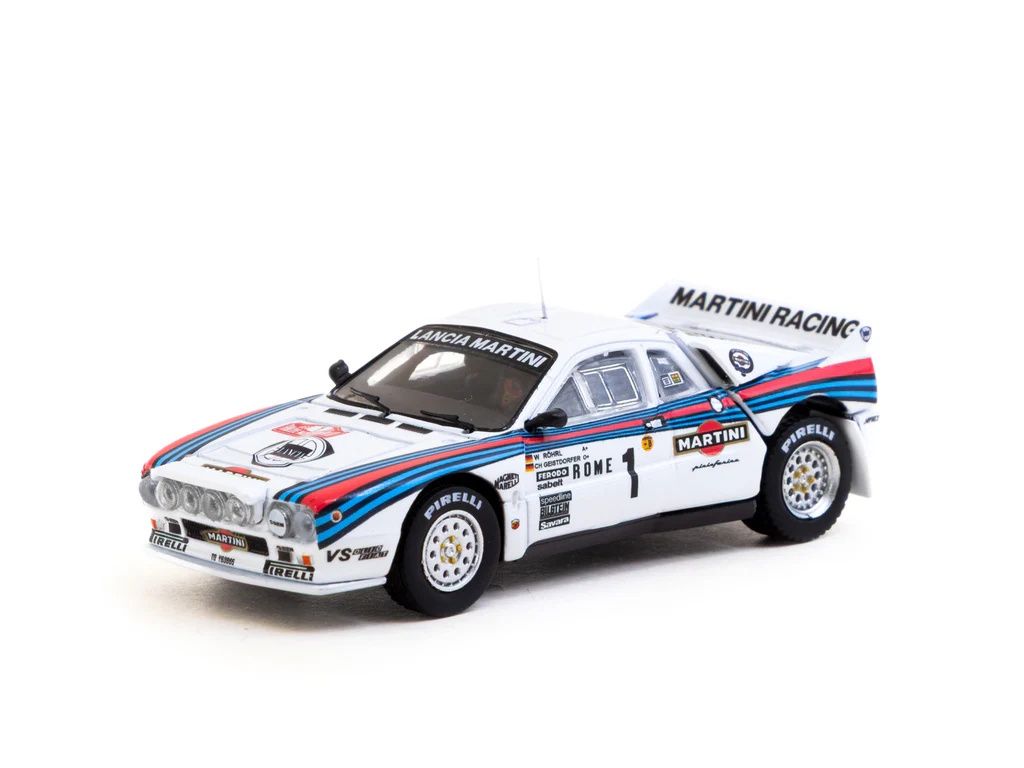 1:64 Tarmac - Lancia 037 Rally #1 W.Rohrl/C.Geistdorfer Winner Rally Monte Carlo 1983, white/red/blue *Tarmac Cards*