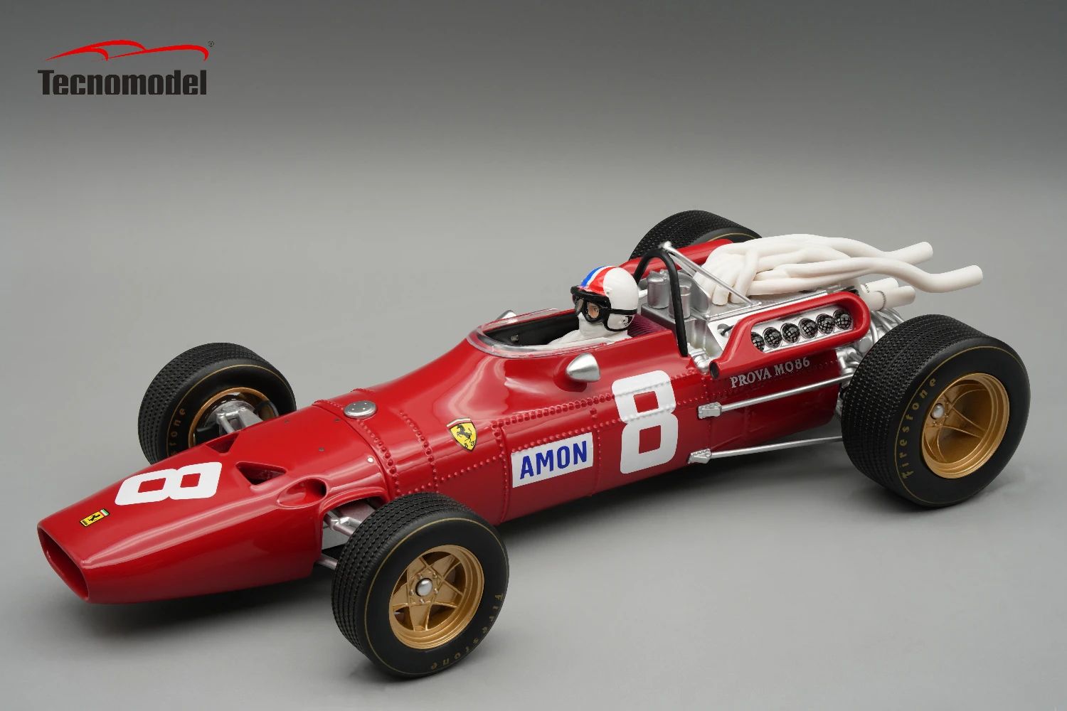 1:18 Tecnomodel - Ferrari F1 312 F1-67 #8 German GP 1967 C. Amon *With Driver Figure*