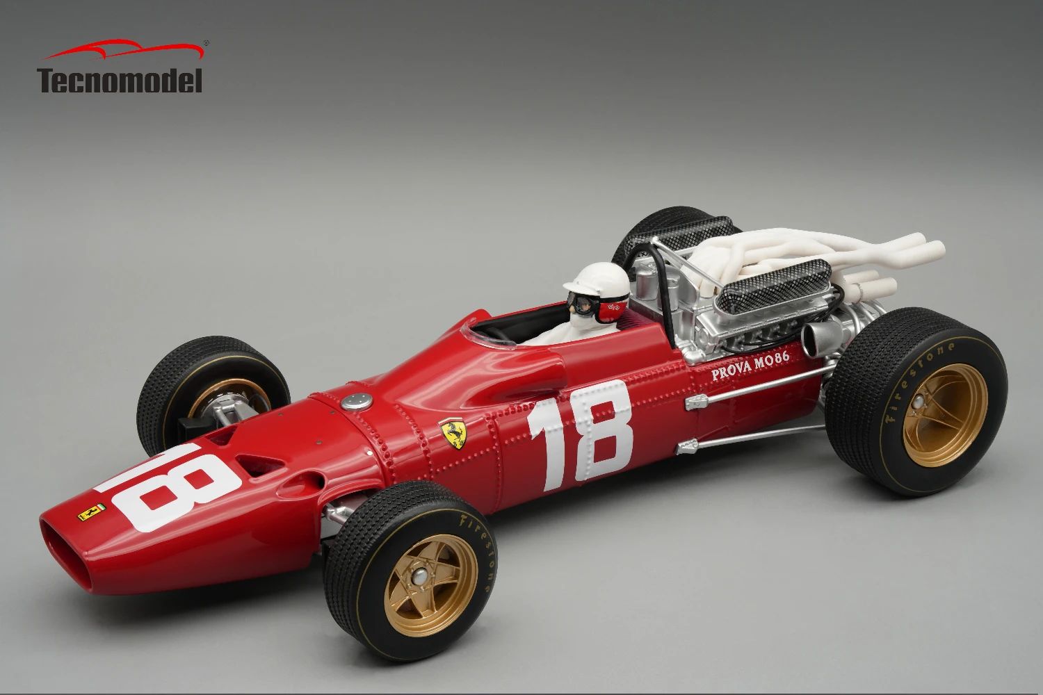 1:18 Tecnomodel - Ferrari F1 312 F1-67 #18 Monaco GÜ 1967 L. Bandini *With Driver Figure*