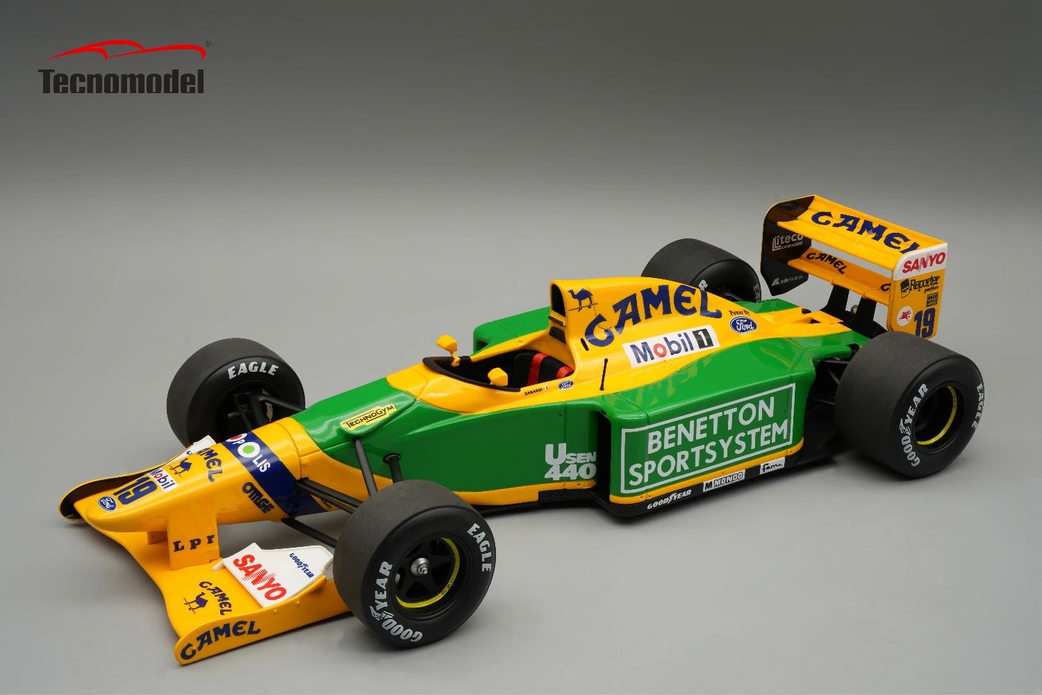 1:18 Tecnomodel - Benetton F1 B192 Ford #19 Barcellona Test Car Season 1992 A. Zanardi