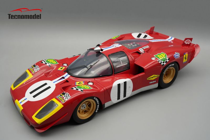 1:12 Tecnomodel - Ferrari 512S 5.0L V12 Team North American Racing N.A.R.T. #11 4th 24h Le Mans 1970 *With Showcase* 1:12 Tecnomodel - Ferrari 512S 5.0L V12 Team North American Racing N.A.R.T. #11 4th 24h Le Mans 1970 *With Showcase*