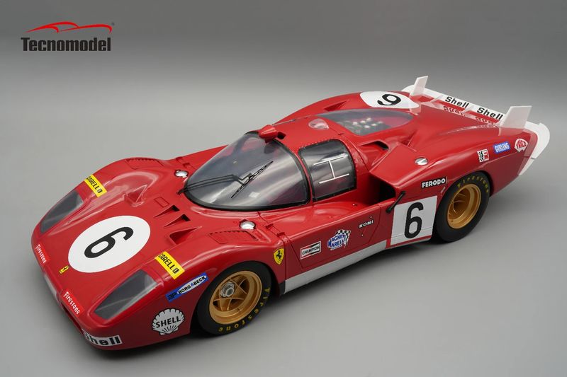 1:12 Tecnomodel - Ferrari 512S 5.0L V12 Team Sefac Spa Ferrari #6 #11 4th 24h Le Mans 1970 *With Showcase* 1:12 Tecnomodel - Ferrari 512S 5.0L V12 Team Sefac Spa Ferrari #6 #11 4th 24h Le Mans 1970 *With Showcase*