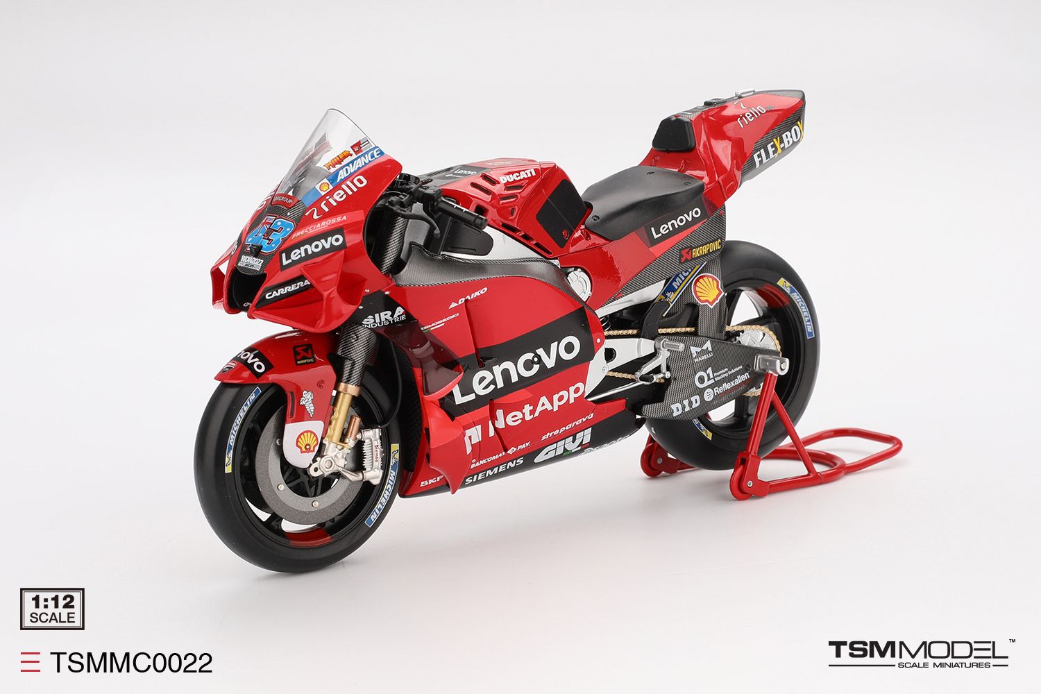1:12 TSM - Ducati Desmosedici GP22 #43 Ducati Lenovo Team Moto GP 2022 GRAN PREMIO D'ITALIA