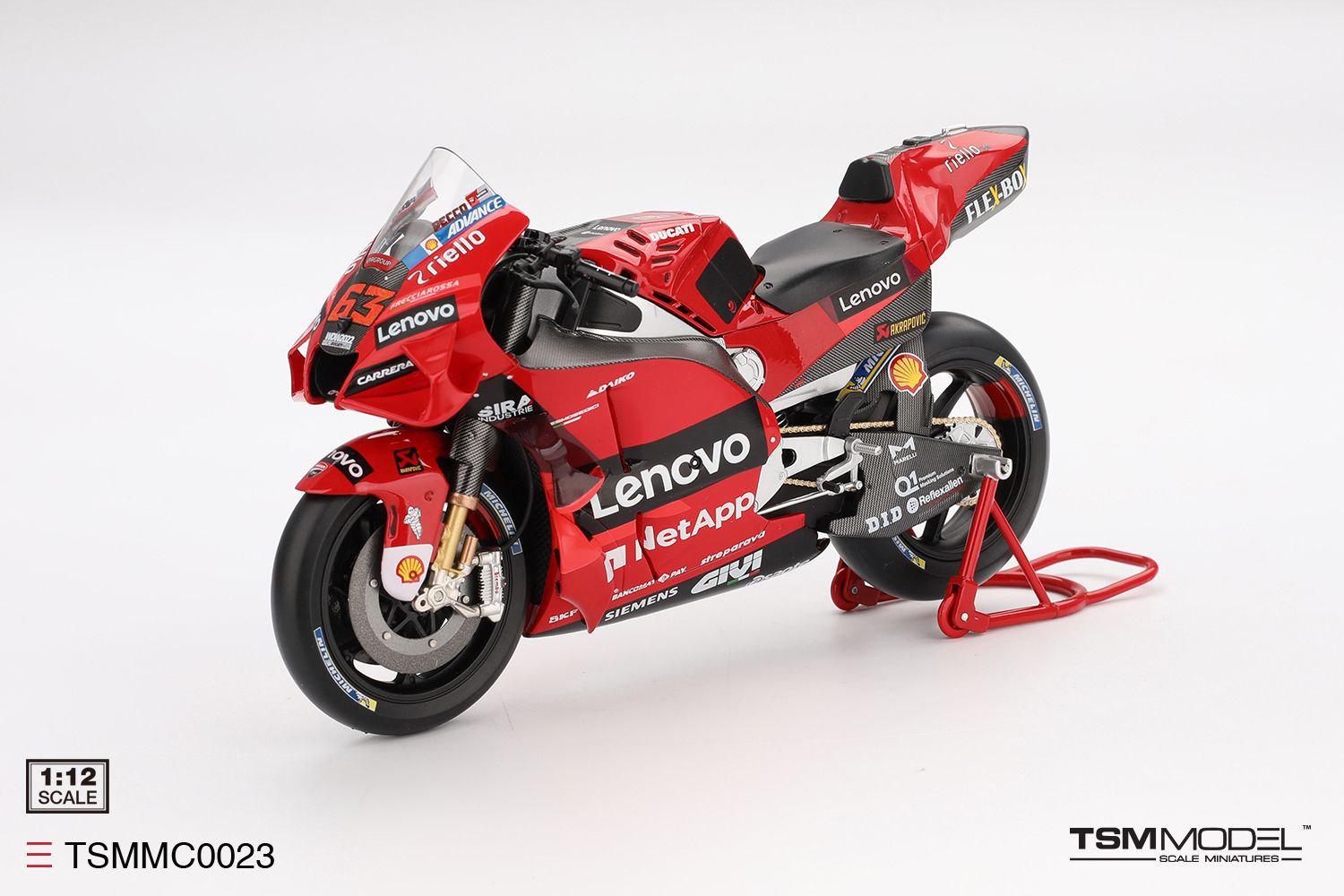 1:12 TSM - Ducati Desmosedici GP22 #63 Ducati Lenovo Team Moto GP 2022 GRAN PREMIO D'ITALIA