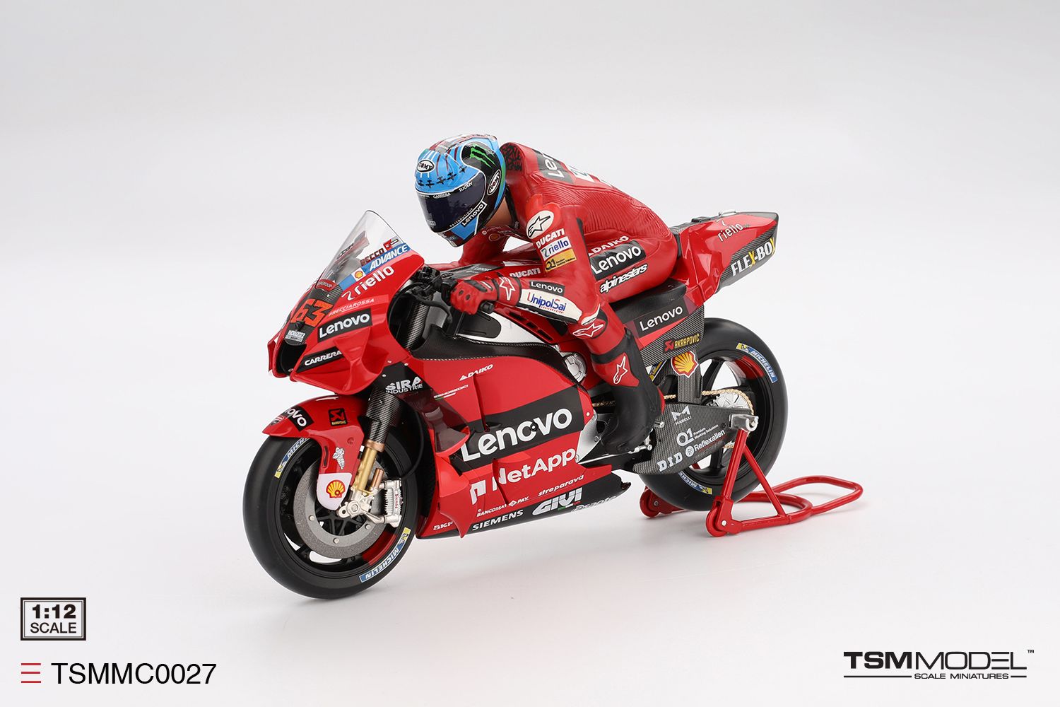 1:12 TSM - Ducati Desmosedici GP22 #63 Ducati Lenovo Team Moto GP 2022 GRAN PREMIO D'ITALIA Rider