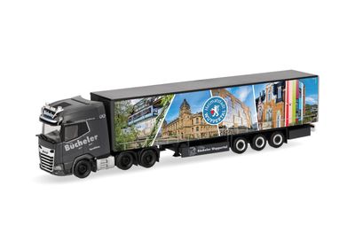 1:87 Herpa - DAF XG+ (6x2) Gardinenplanen-Sattelzug 1:87 Herpa - DAF XG+ (6x2) Gardinenplanen-Sattelzug "Bücheler Wuppertal"