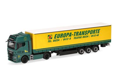 1:87 Herpa - MAN TGX GX Gardinenplanen-Sattelzug 1:87 Herpa - MAN TGX GX Gardinenplanen-Sattelzug "Rubart Europa-Transporte"