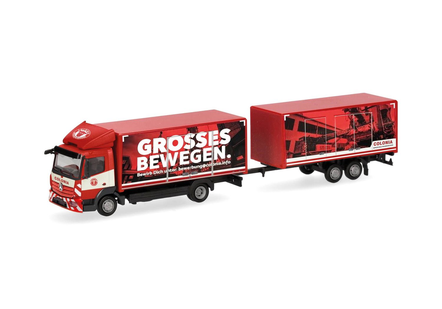 1:87 Herpa - Mercedes-Benz Atego 13 Koffer-Hängerzug "Colonia"