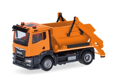 1:87 Herpa - MAN TGS NN Absetzkipper AK12, kommunalorange 1:87 Herpa - MAN TGS NN Absetzkipper AK12, kommunalorange