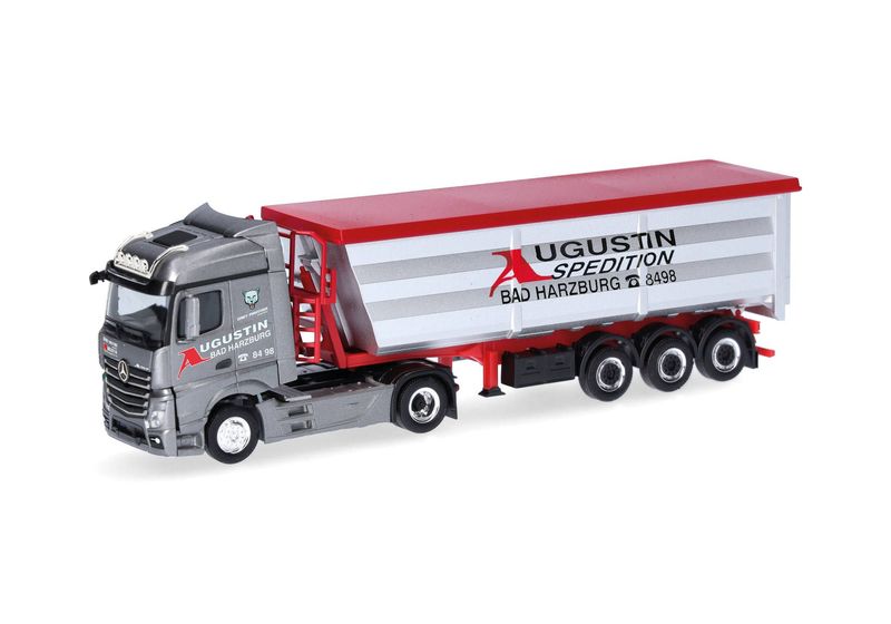 1:87 Herpa - Mercedes-Benz Actros Streamspace Stahlmulden-Sattelzug 1:87 Herpa - Mercedes-Benz Actros Streamspace Stahlmulden-Sattelzug "Augustin Spedition"