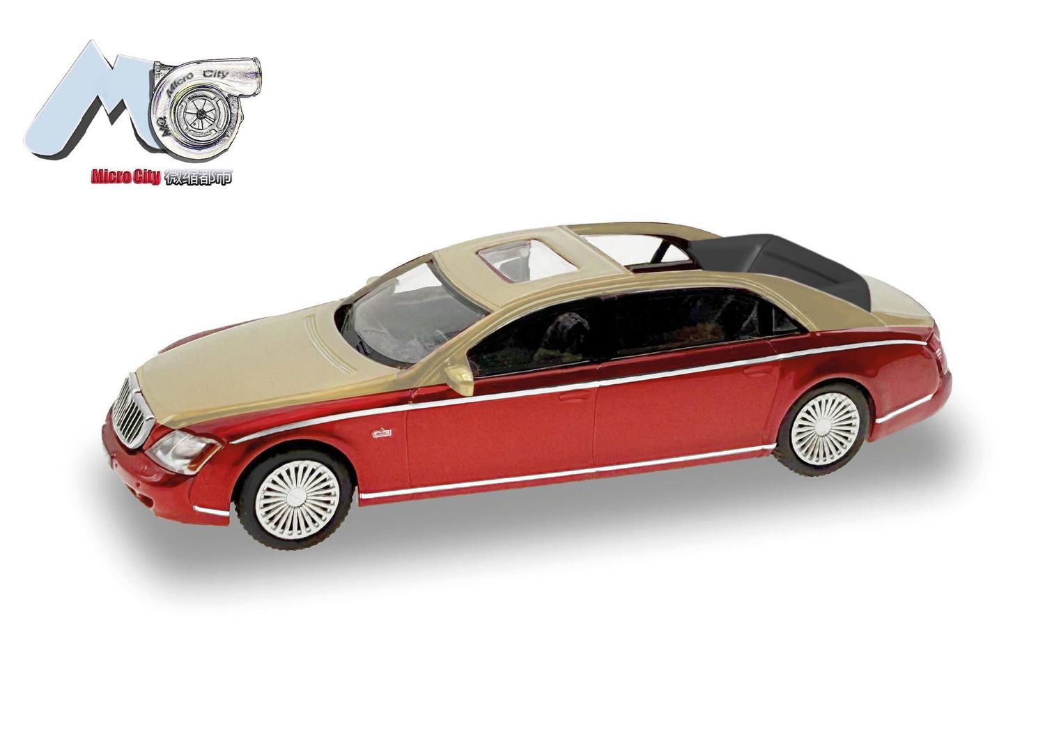 1:87 Herpa - MicroCity: Maybach 62S, rot/gold (2002-2013)