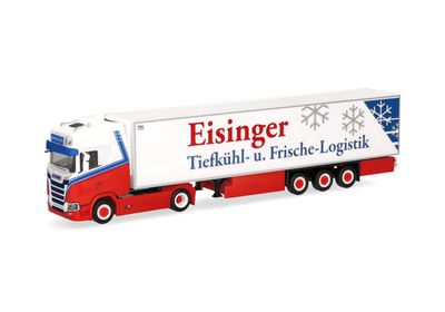 1:87 Herpa - Scania CS 20 HD Kühlkoffer-Sattelzug 1:87 Herpa - Scania CS 20 HD Kühlkoffer-Sattelzug "Eisinger"