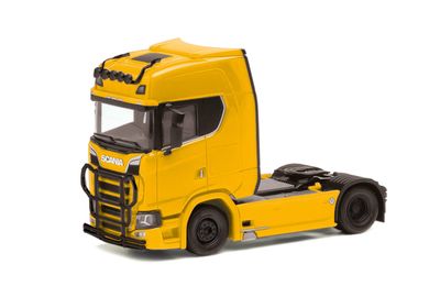 1:87 Herpa - Scania CS 20 HD Zugmaschine mit Lampenbügel und Rammschutz, 2achs, ginstergelb 1:87 Herpa - Scania CS 20 HD Zugmaschine mit Lampenbügel und Rammschutz, 2achs, ginstergelb