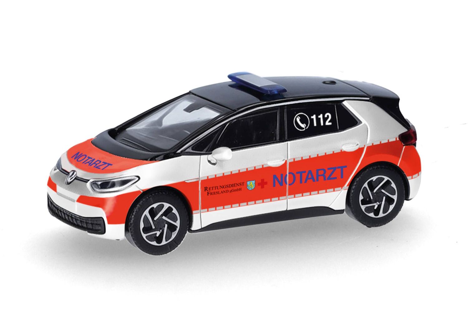 1:87 Herpa - Volkswagen (VW) ID.3 "Notarzt Friesland" (Niedersachsen)