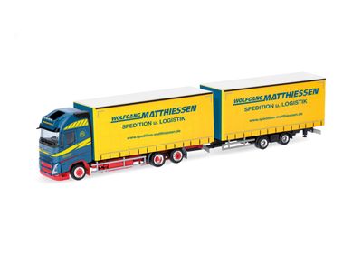 1:87 Herpa - Volvo FH GL XL 2020 Jumbogardinenplanentandem-Hängerzug 1:87 Herpa - Volvo FH GL XL 2020 Jumbogardinenplanentandem-Hängerzug "Wolfgang Matthiessen"