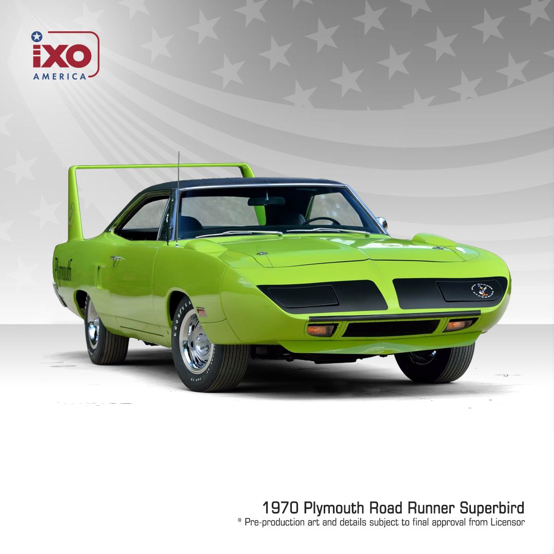 1:43 Ixo USA - 1970 Plymouth Road Runner Superbird, limelight green