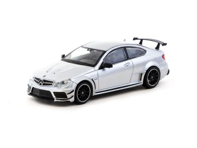 1:64 Tarmac - Mercedes-Benz C 63 AMG Coupe Black Series, silver metallic 1:64 Tarmac - Mercedes-Benz C 63 AMG Coupe Black Series, silver metallic